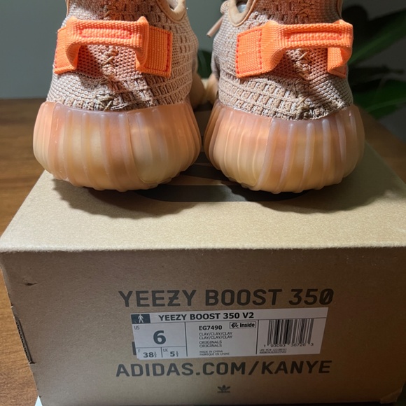 Yeezy 350 Clay size 6 like new - Picture 4 of 6